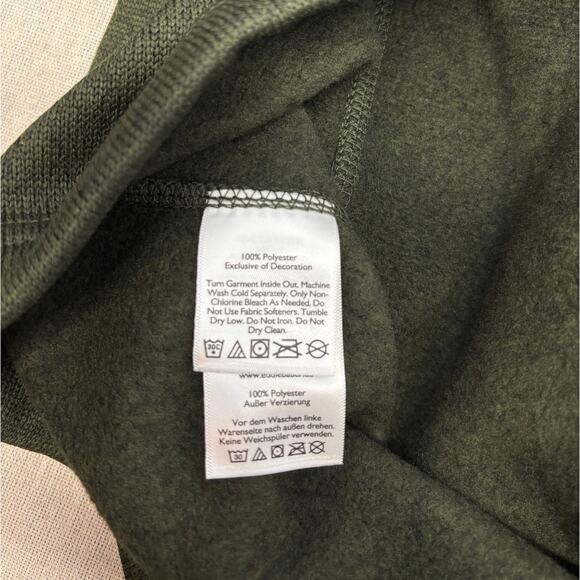 NWT Eddie Bauer Men's Medium quarter-zip Radiator fleece Basil Olive green - Picture 6 of 8